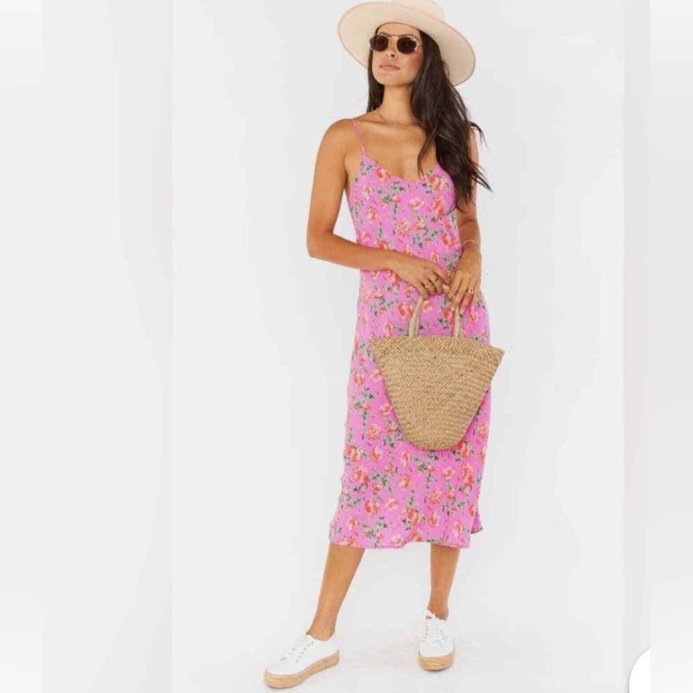 Show me your Mumu zio dress chantell floral women’s pink maxi dress - Picture 3 of 7